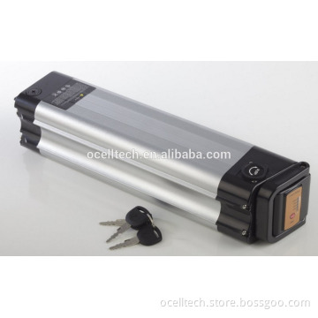36V9Ah lifepo4 ebike battery pack silver fish style